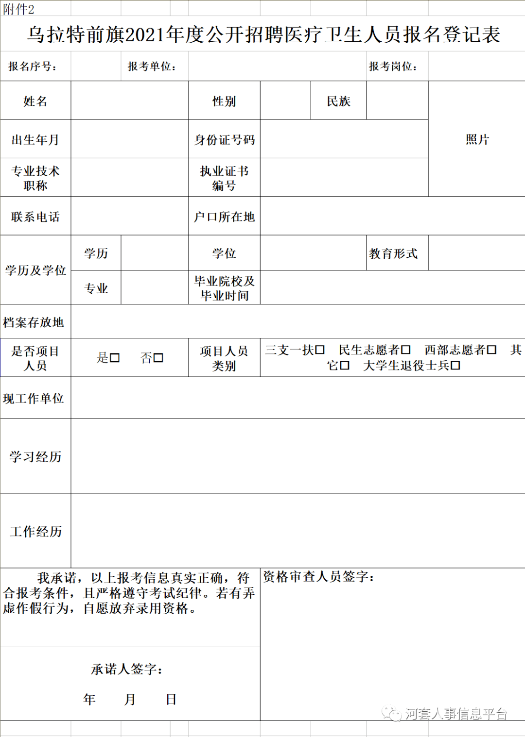 符合报考条件人员若与所在单位(包括企业单位)签有劳动合同的,须提交