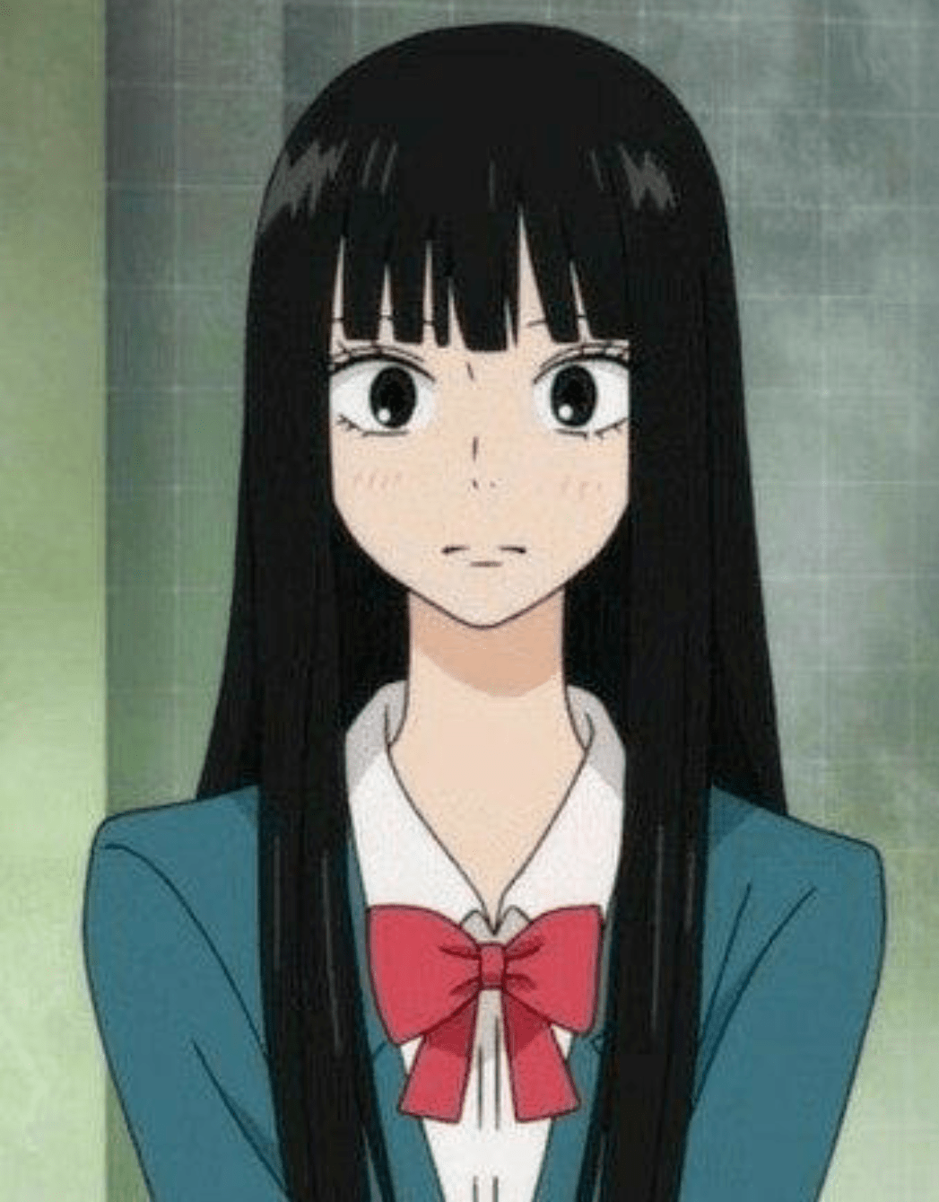 富江发型近期也很受到女孩欢迎 发型重点在于漫画刘海与长直发做搭配