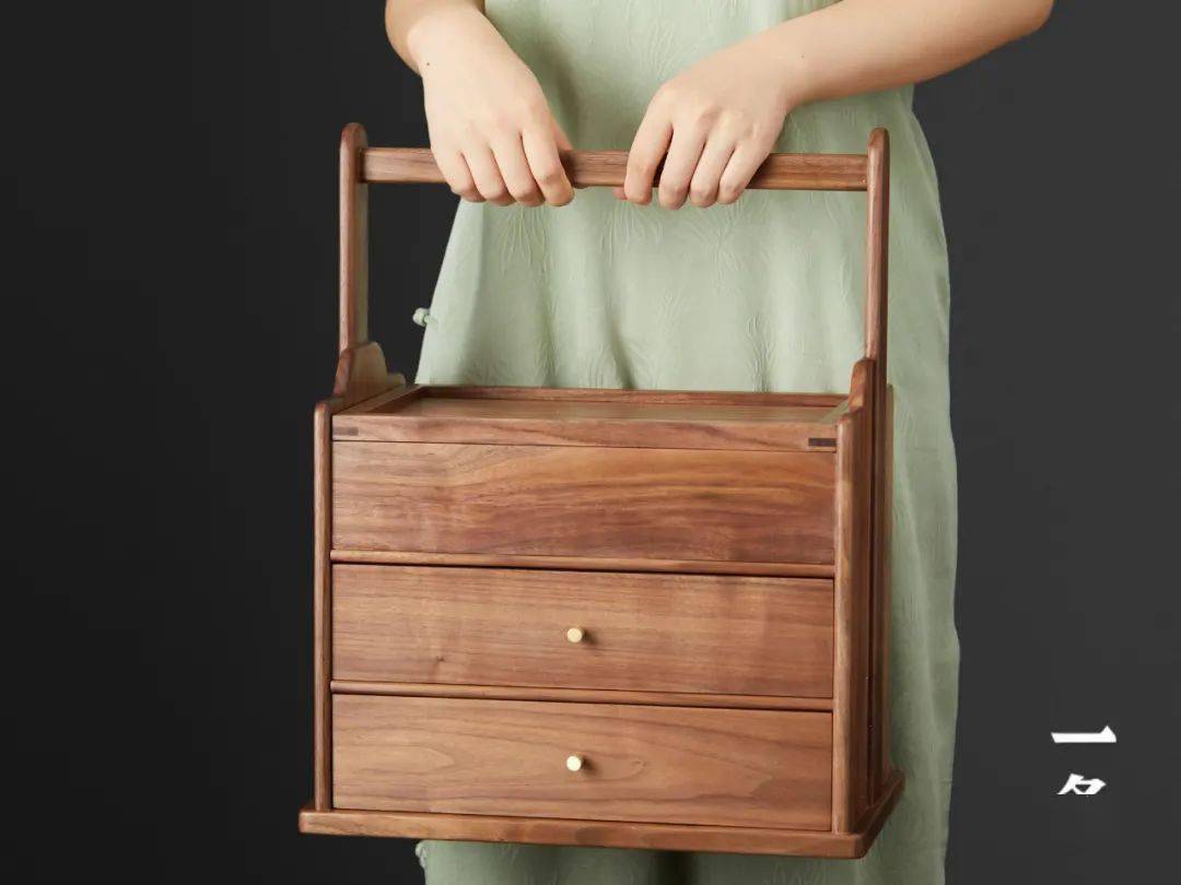 小木作黑胡桃木提香柜容它藏香桌面清净出行随心