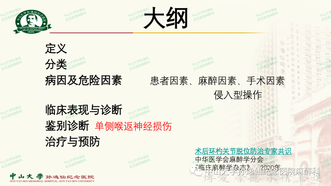 麻醉視角 | 術後環杓關節脫位的防治(中山大學孫逸仙紀念醫院)_杜素娟