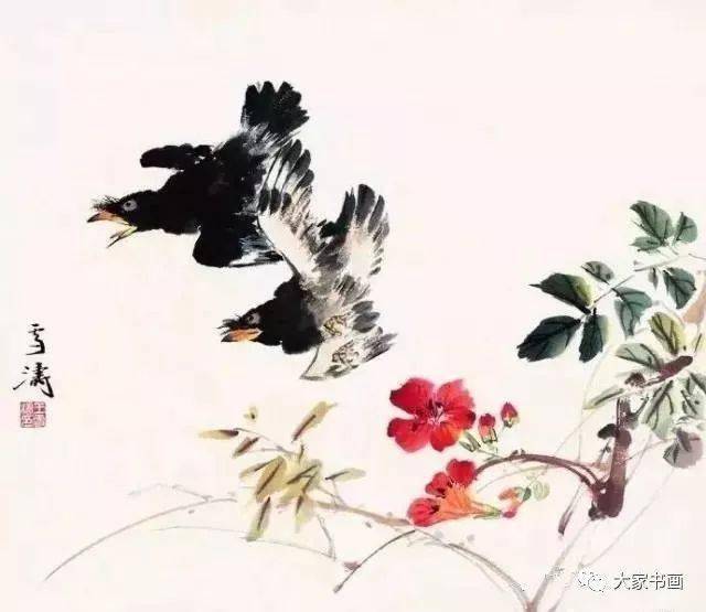 王雪涛画八哥,精彩极啦