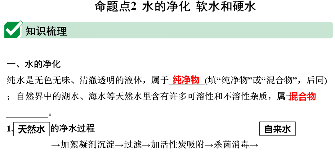 声明|初中化学 | 初中化学全册重要知识梳理，含高频命题点整理（1-7单元）