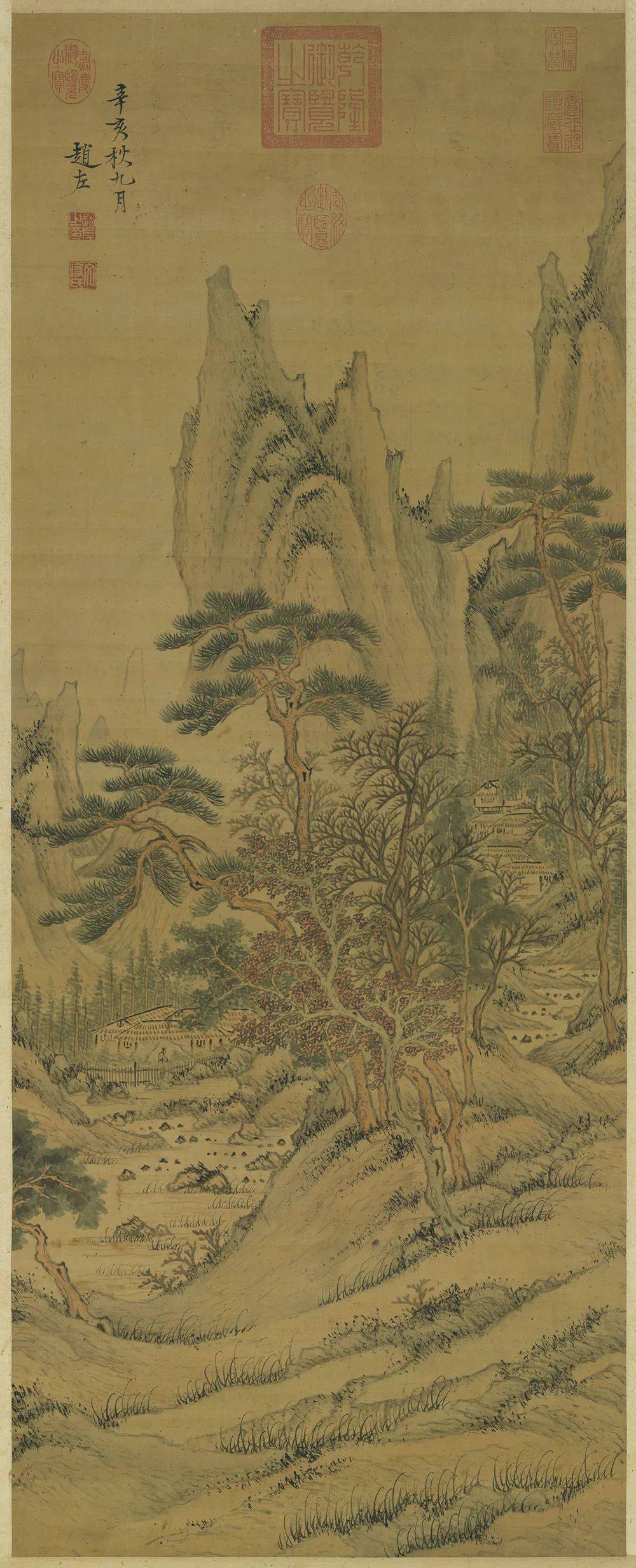 赏画|赵左《秋山红树图》