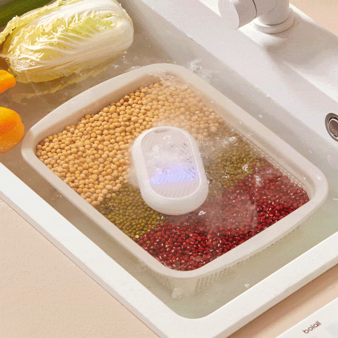 双仓清洗、无线使用，这个果蔬清洗机，能洗掉看不见的农残