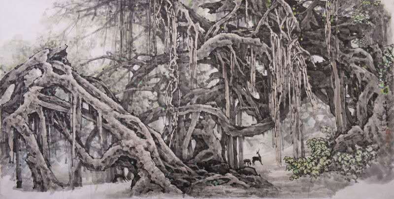 根系大地 生生不息——画家马飞笔下的榕树