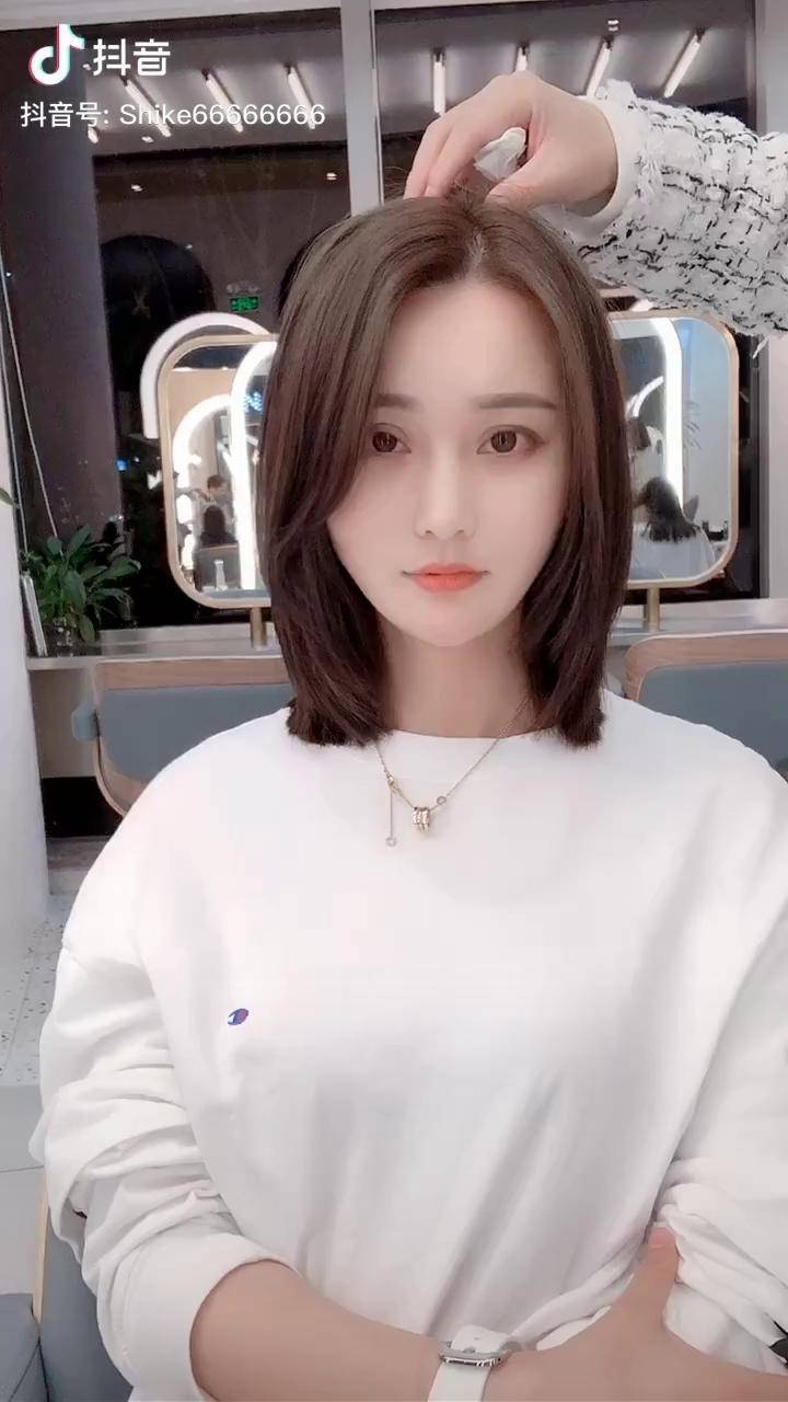 显白的发色榛果米色_初恋_刘海_八字