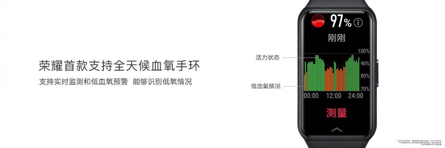 荣耀手环 6 全新升级：支持全天候血氧检测，95 种运动模式