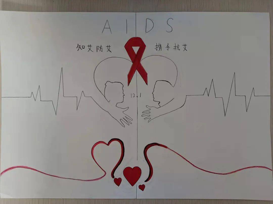 行动起来,向零艾滋迈进,为艾加点爱海报创作大赛(一)