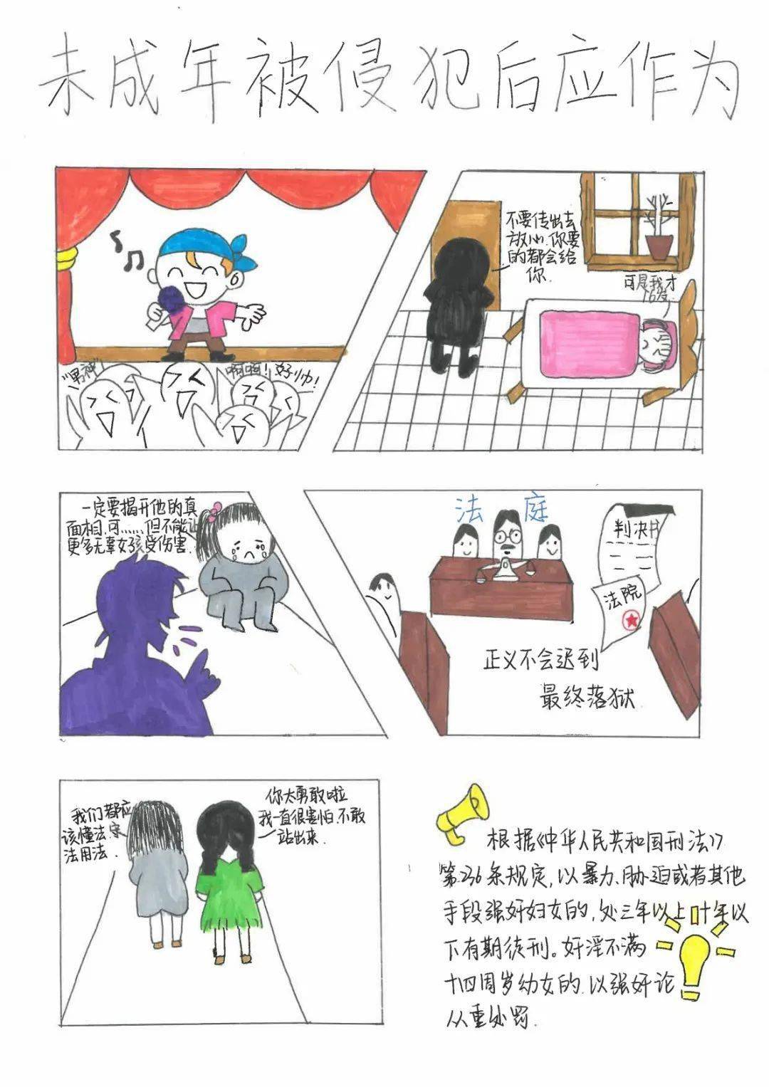 青春与法同行法律伴我成长黄山市青少年法治漫画获奖作品展播四