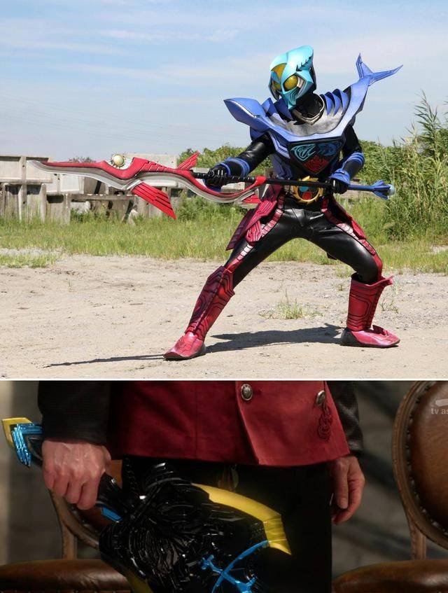 鲨鱼的图案,结合三叉戟一样的武器,小编瞬间就想到了假面骑士波塞冬