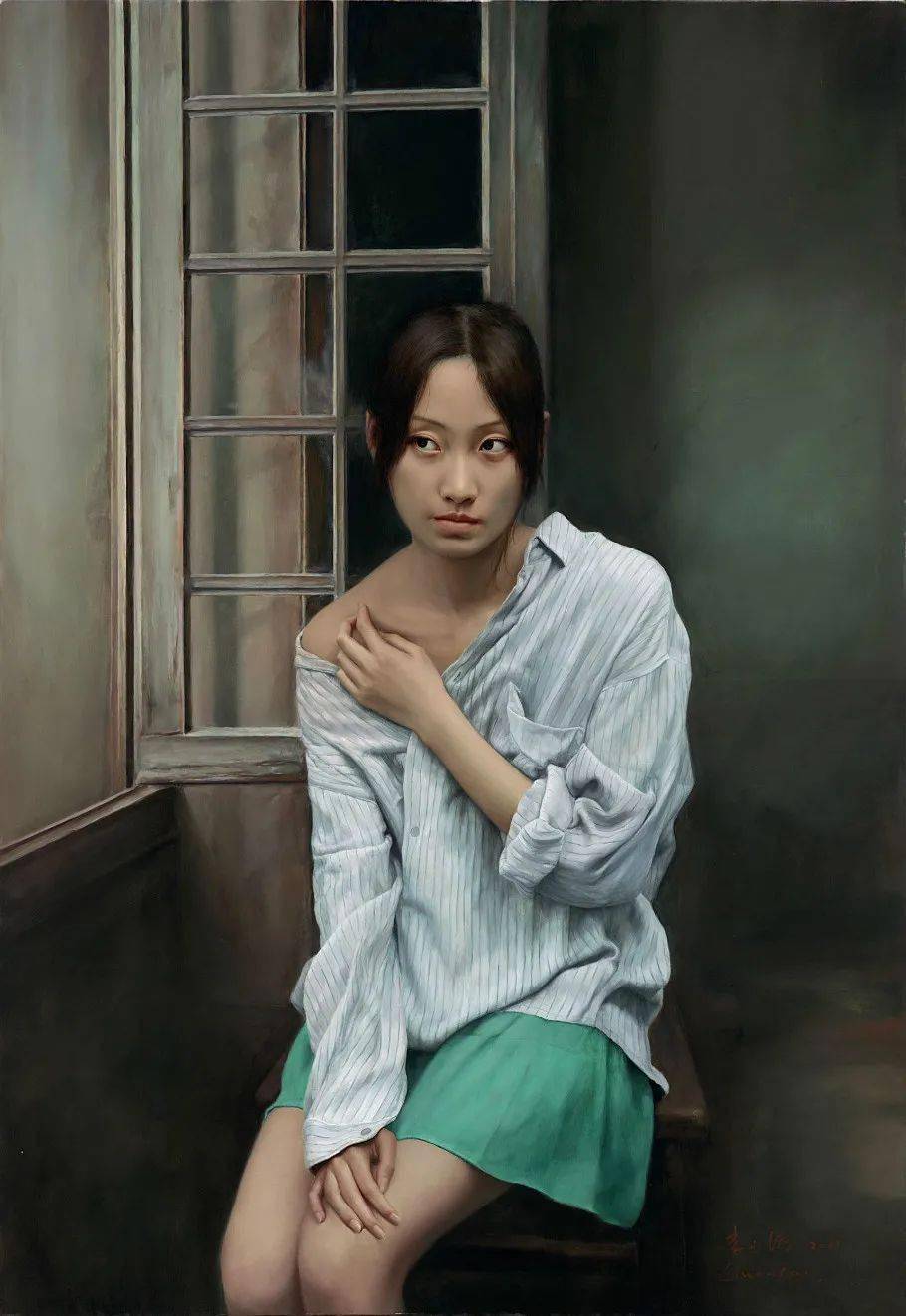 平静表面下的心灵再造中国油画家李文涛人物油画作品欣赏