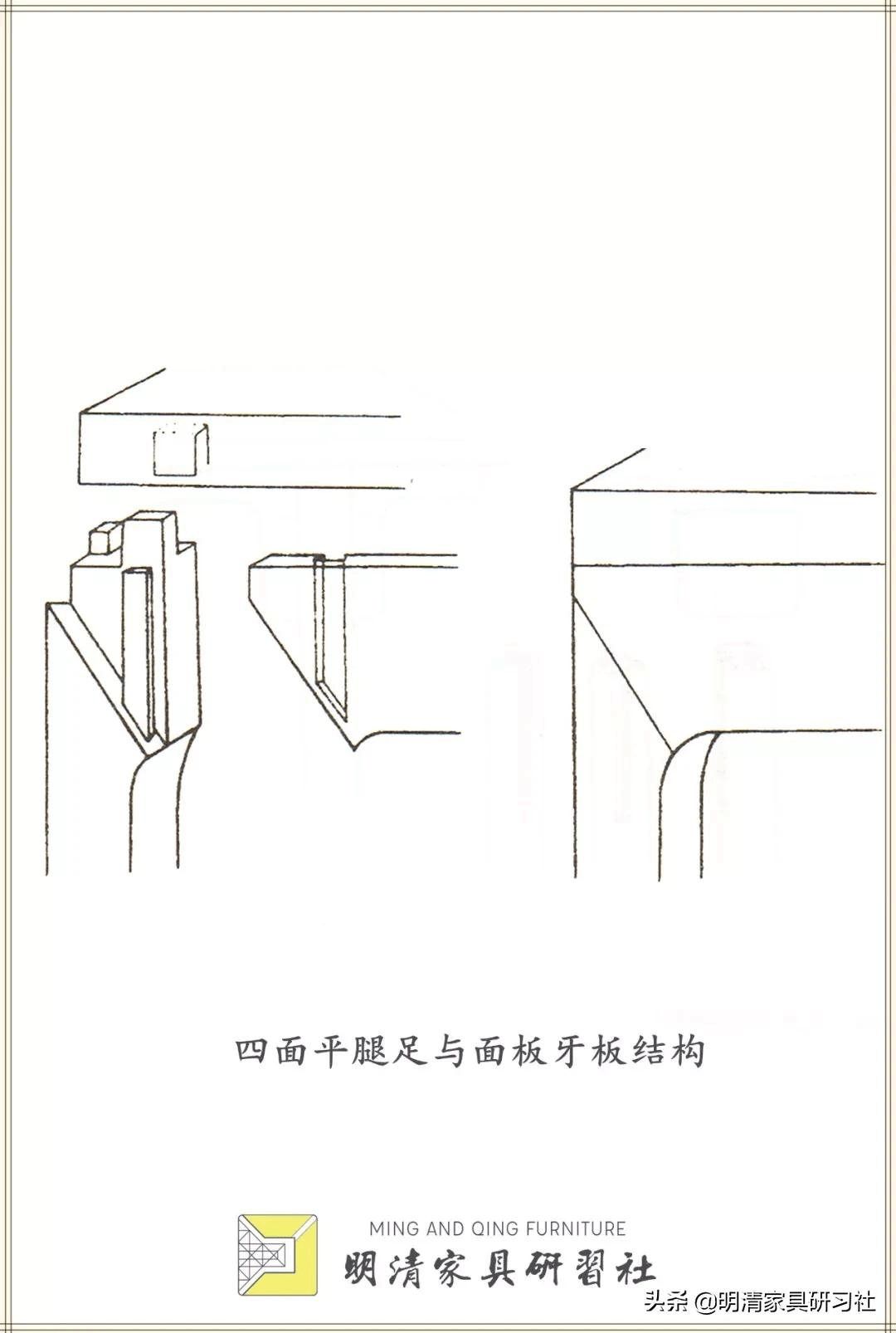 我们先说另行安装的一种,由于此种榫卯未见用于其他家具,似乎是四面平