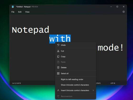 字体|微软Win11预览版全新记事本上手体验