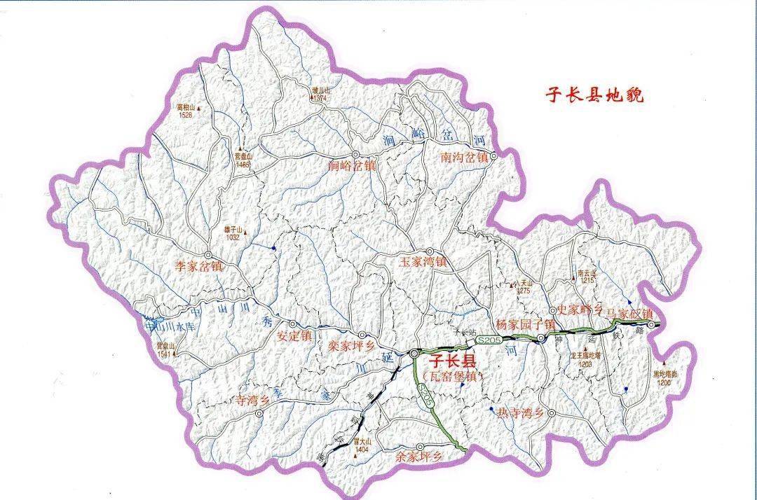 东部和安塞区相接,西北部与吴起,靖边县相连,东南部和甘泉,富县毗邻