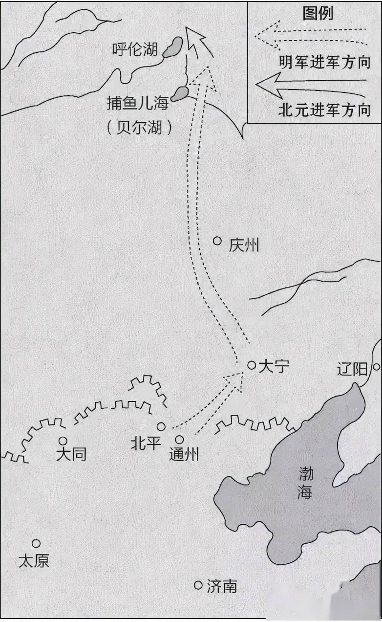 67率骑五千直抵穹庐捕鱼儿海之战