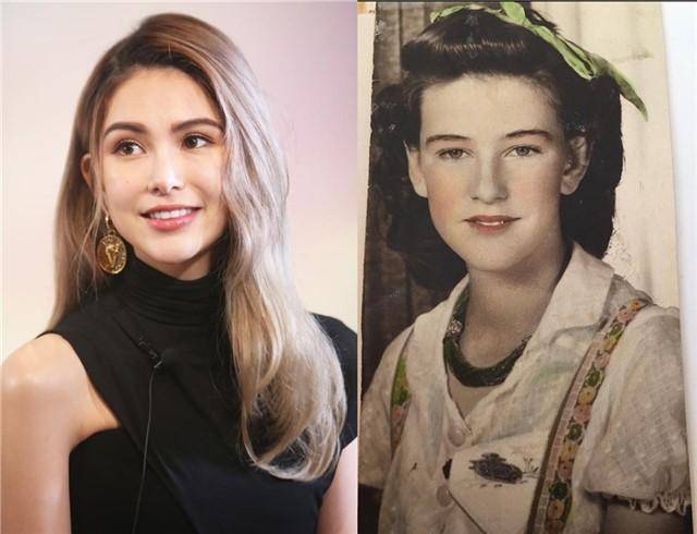 昆凌携周杰伦给90岁奶奶庆生日老太太年轻时貌美如花