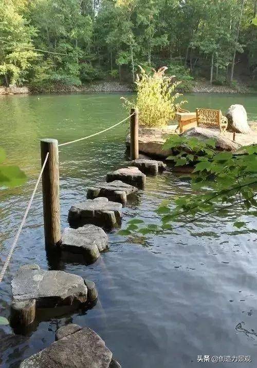 从水上走到园林中的汀步到底有多美虚实之间梦幻交错