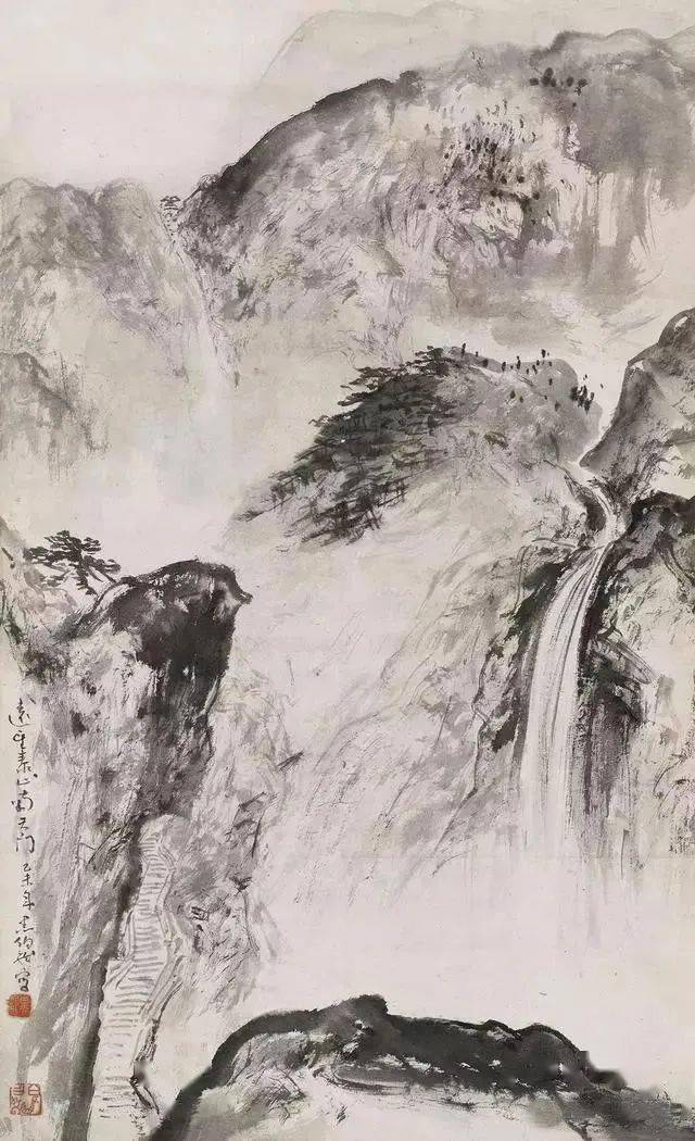 这山水画咫尺小幅飓尺千里