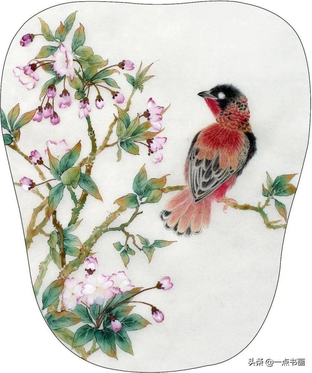工笔《海棠花》步骤示范_柔毛_植物_老时