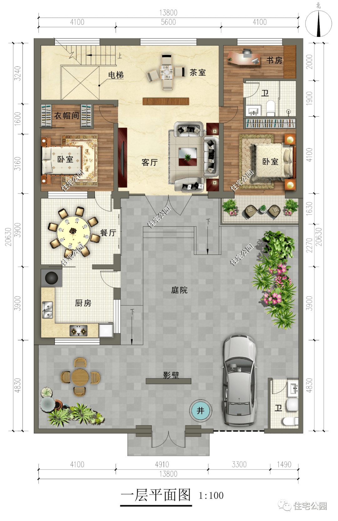 精选图库丨农村建房有院才实用分享10套大院户型总有一款适合你