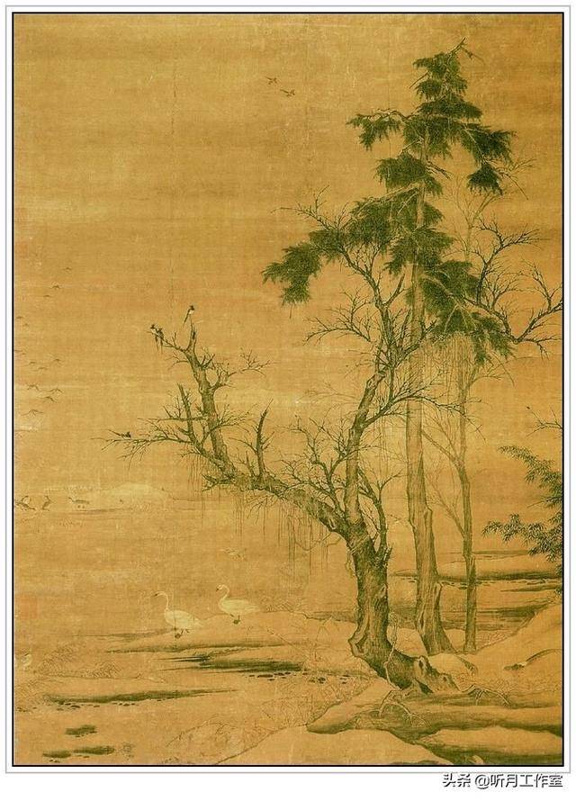 五代时期绘画大师徐熙、黄筌体异以及花鸟十七幅绘画作品赏析_珍禽_绢本_人物画