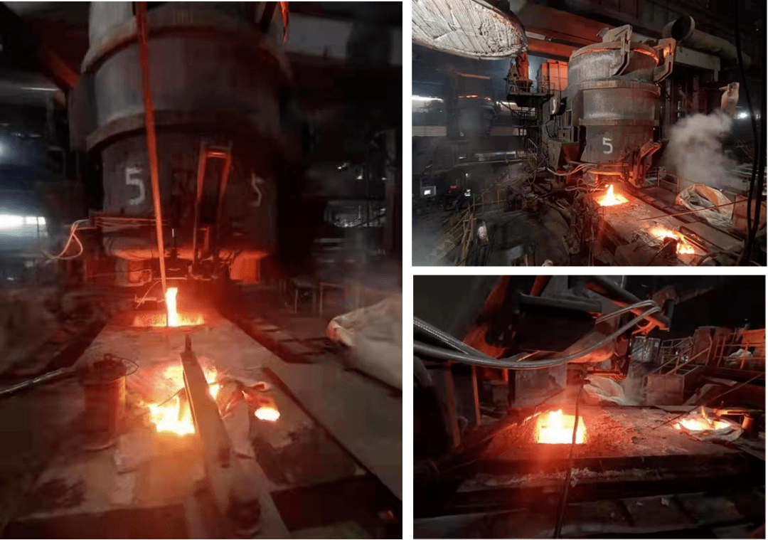 图为连续浇铸时长达111小时34分钟,创造世界纪录的河钢集团唐钢中厚板