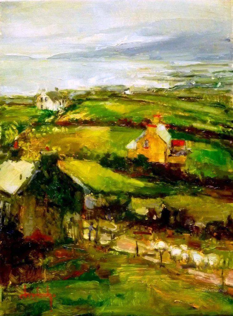 美国印象派画家斯蒂芬查尔斯肖特奇漂亮的浪漫印象派油画作品赏析