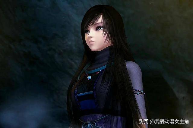 品鉴秦时明月美人黑衣长发眼波流转清艳脱俗温柔可人