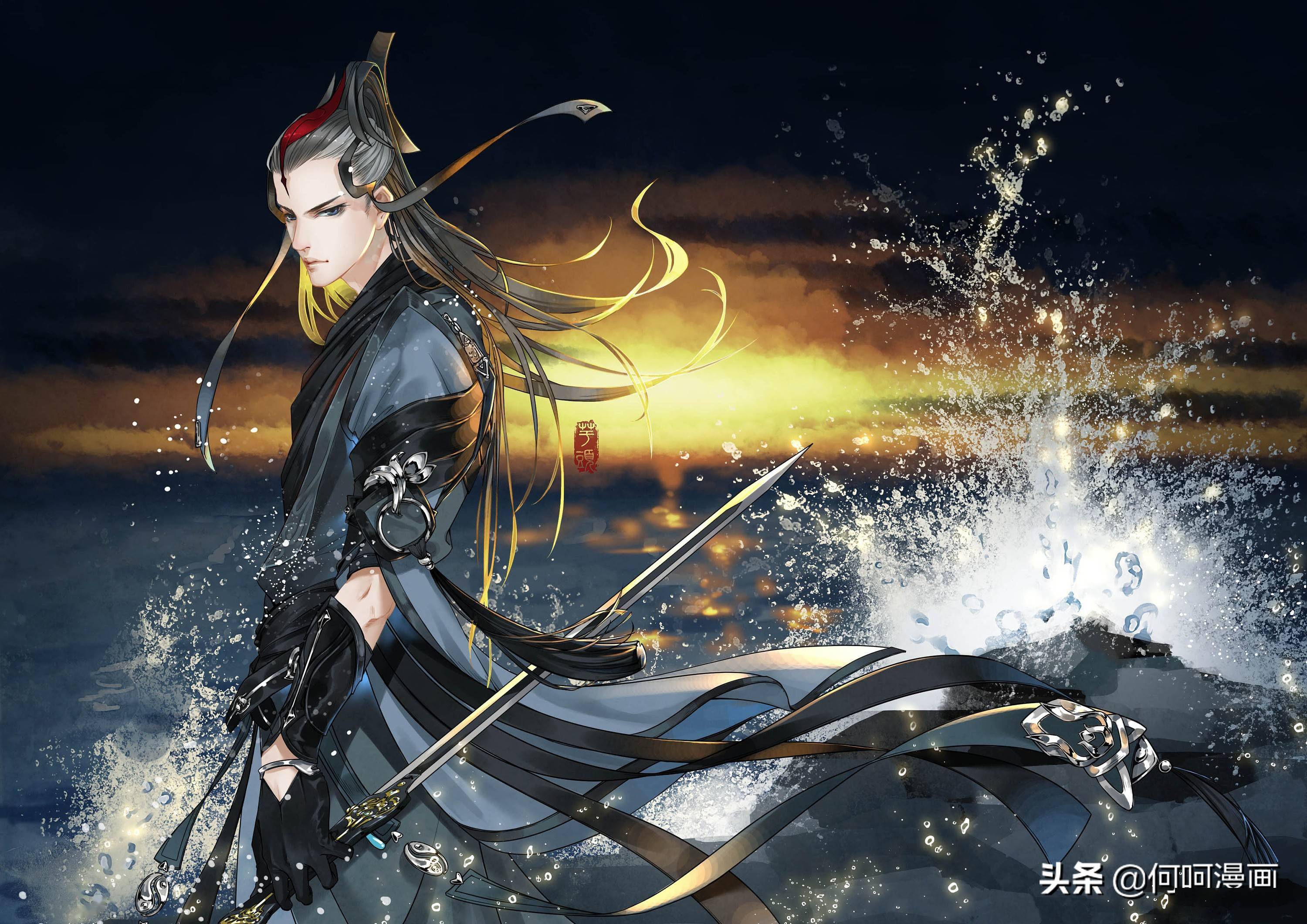 造型漂亮色彩唯美的一组国风古典人物插画作品让人赏心悦目