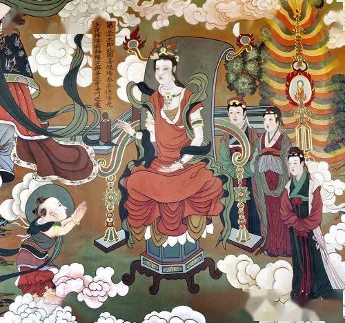 财童子画卷古时,流传有一首佛谚,叫做:"善知识者,得道大因缘,是全梵行