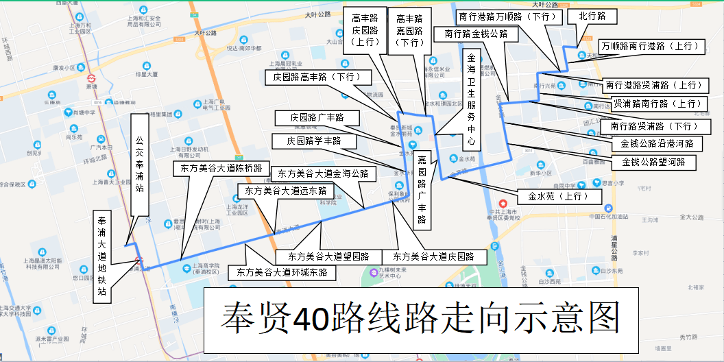 奉贤brt线路图站点图片