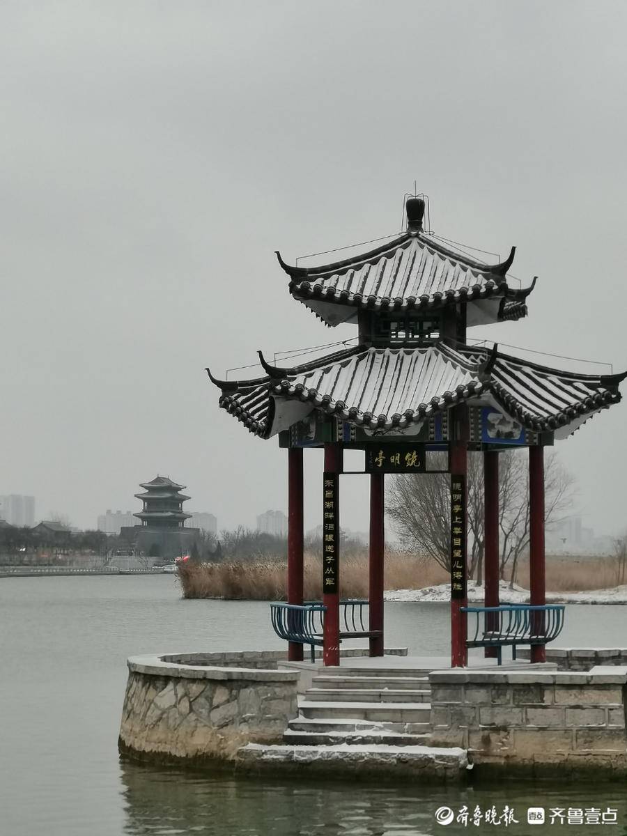 漫步東昌湖風景區,賞別樣風雪美景_齊魯_聊城_雪景