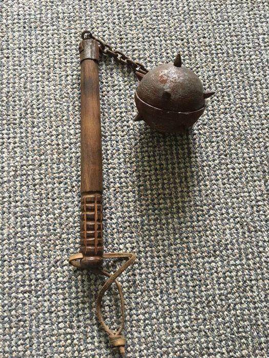 晨星连枷:别看我外表简单,落后,但我砸碎敌人脑袋很轻松_冷兵器_锤头