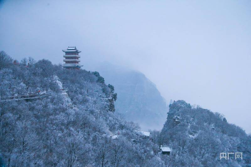 游客|河南云台山雪景冰瀑“同框” 上线冬季限定美景