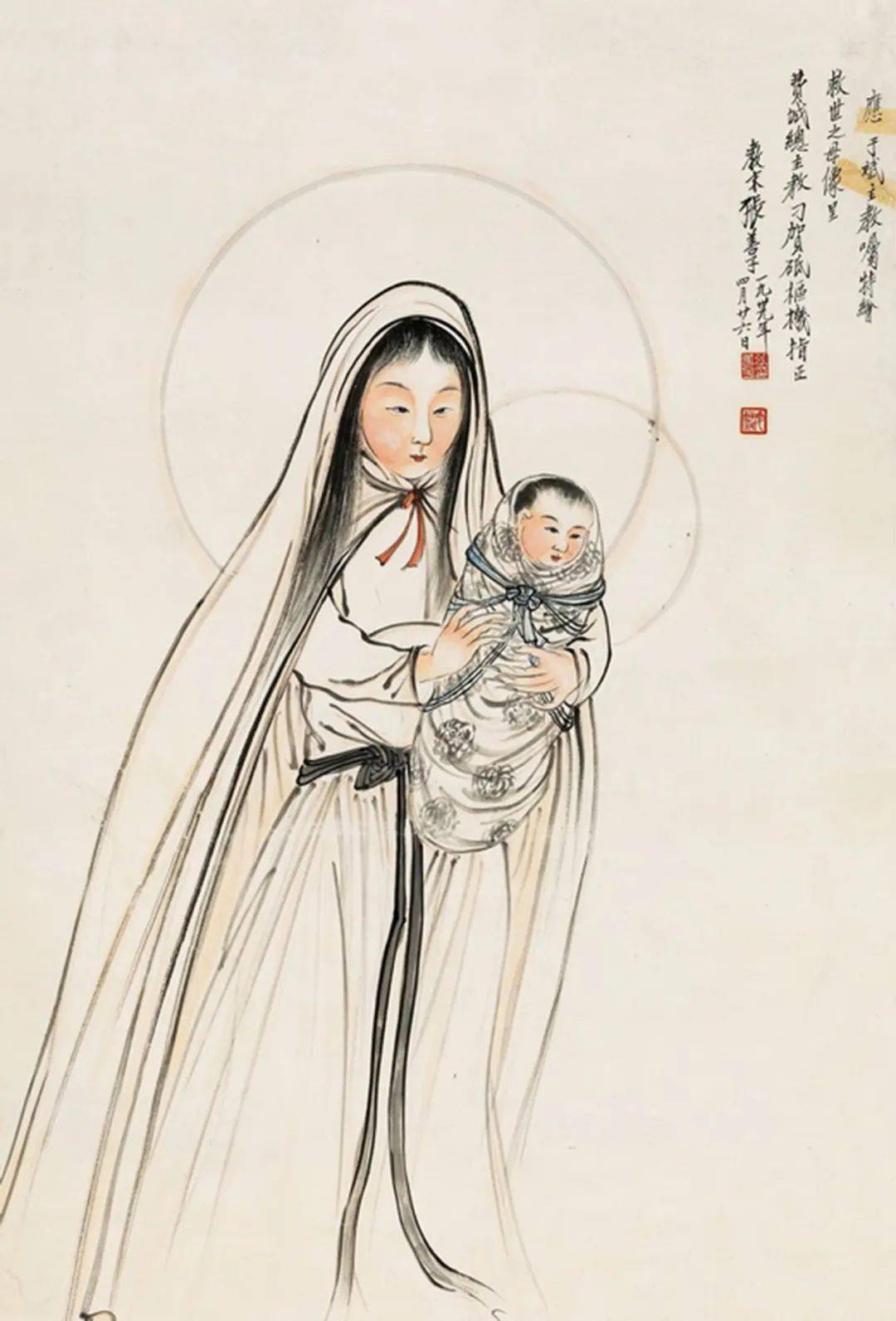 圣诞图像的中国化_陆鸿年_圣母_陈缘督