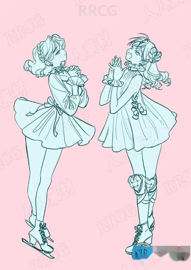 p站画师sottan唯美美少女角色线稿上色画集