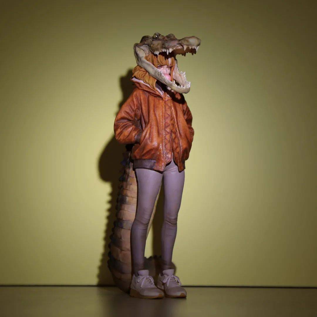 entei ryu-鳄鱼娘,涂装:面球儿entei ryu-小林中之友(白模)entei ryu