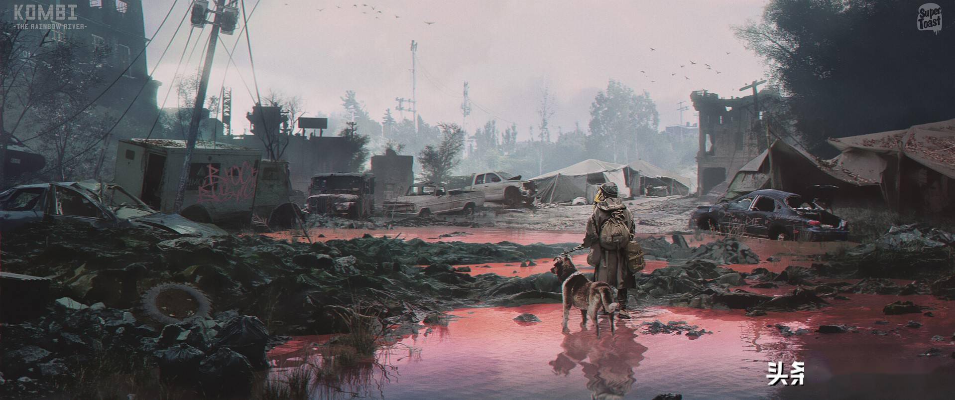 欣赏一组废墟系列场景插画作品体会一下浓浓的末世风情