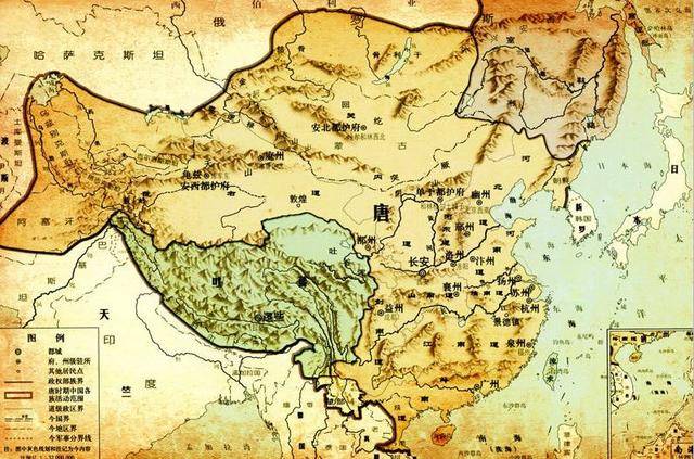 大唐最强大时期的地图图片