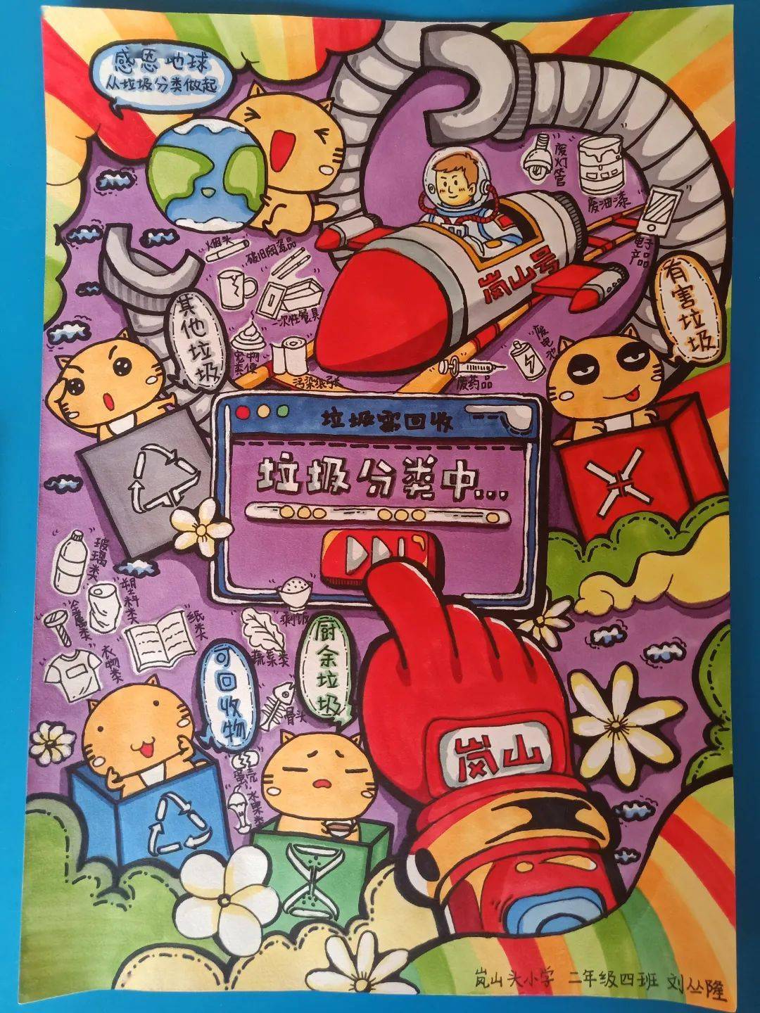 日照市组织"供销环境杯"生活垃圾分类儿童画大奖赛评选活动,附获奖