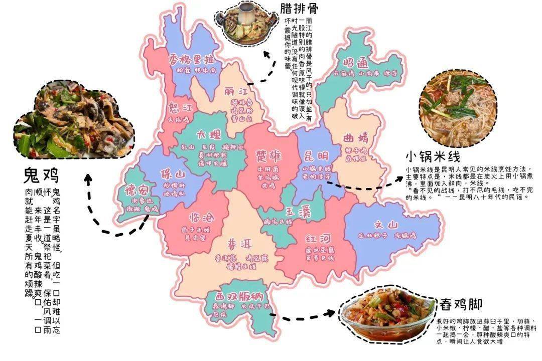 云南美食地图高清图片