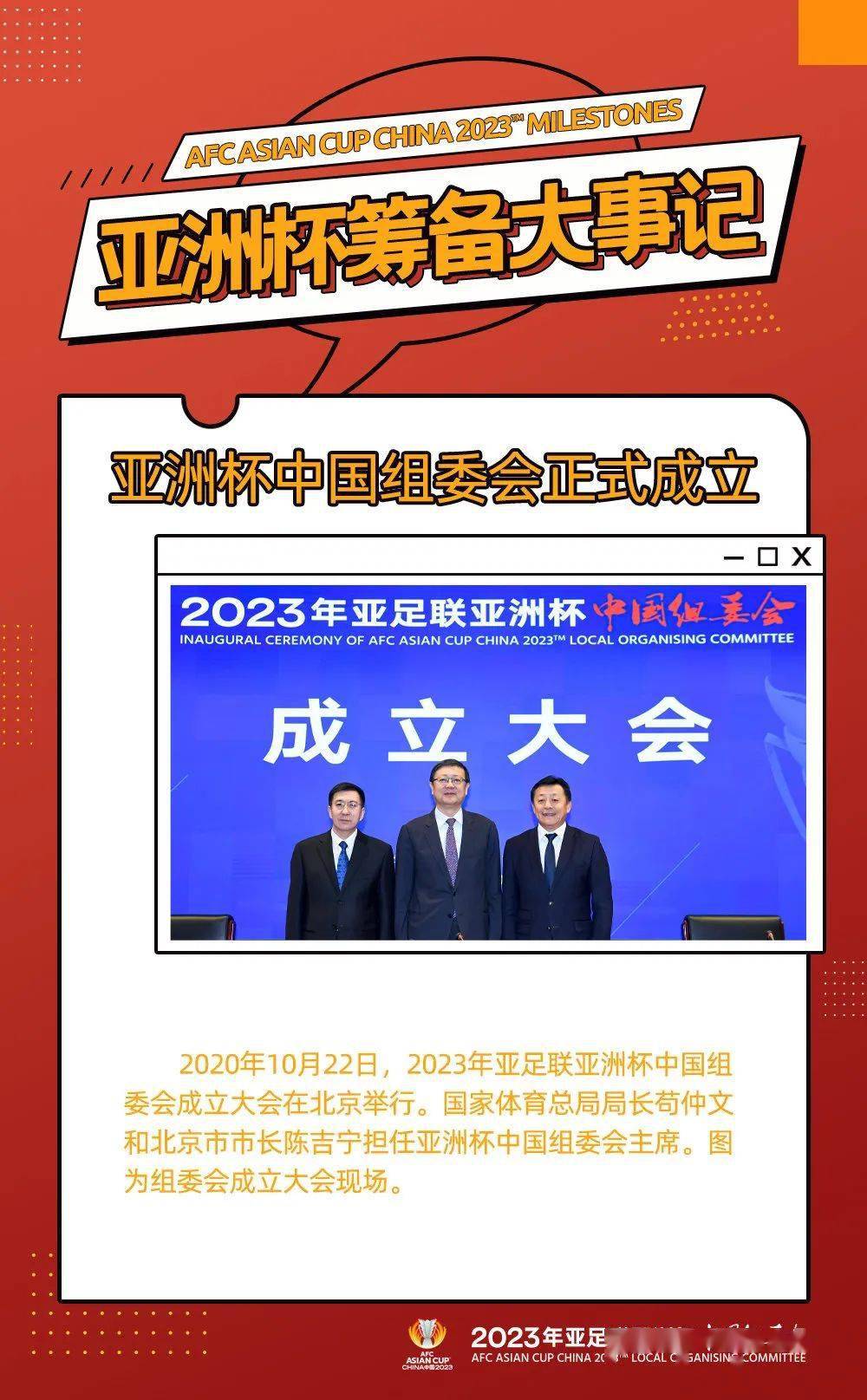 聚焦2023年中國亞洲盃籌備大事記