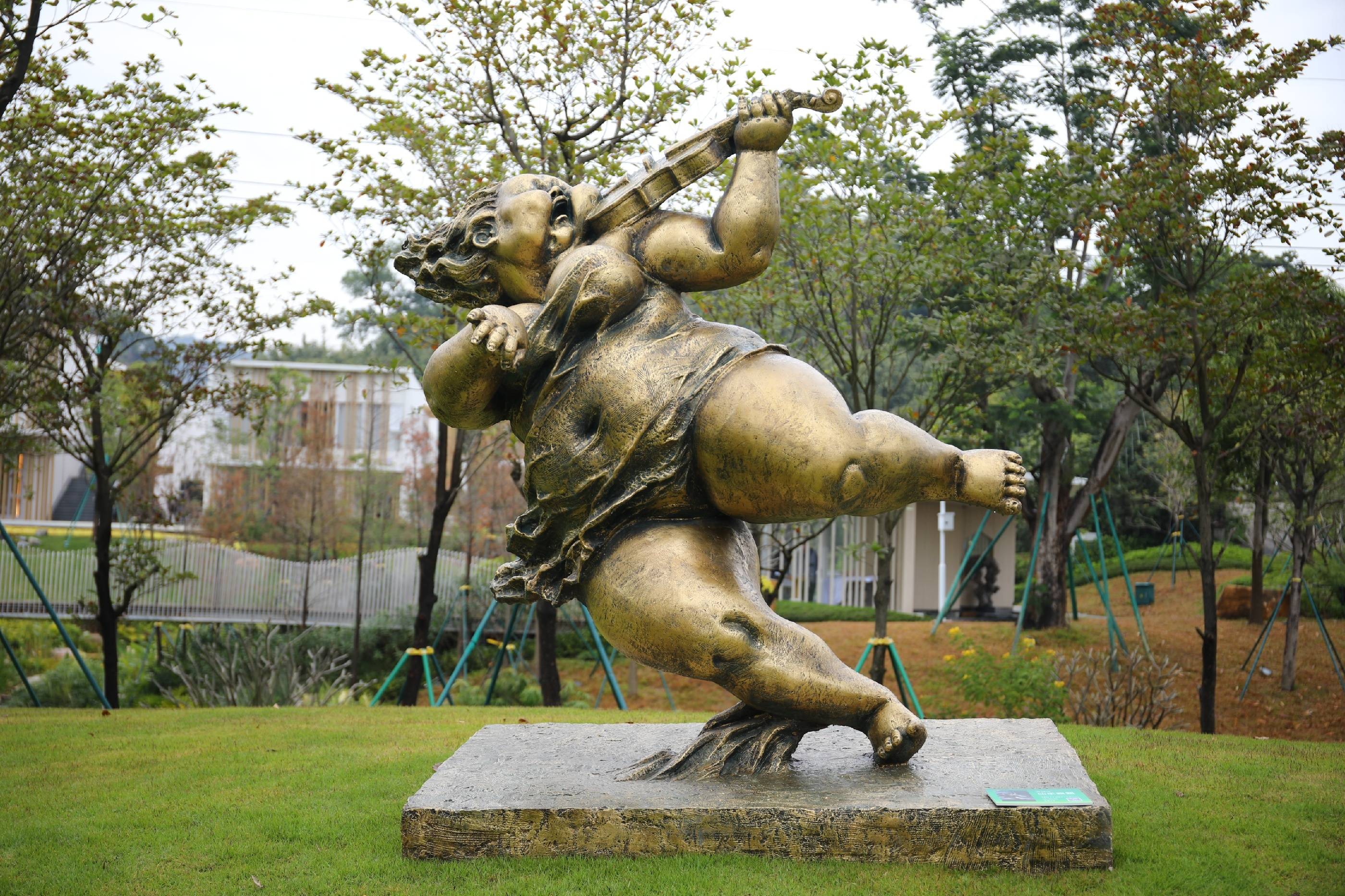 许鸿飞雕塑艺术百村展第16站于黄埔长岭开幕_长岭街道_作品_乡村