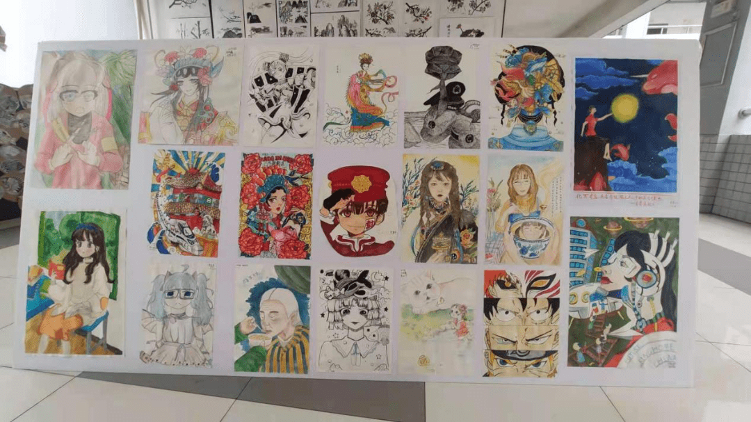 大美景弘中学第18届校园文化艺术节美术作品展琳琅满目