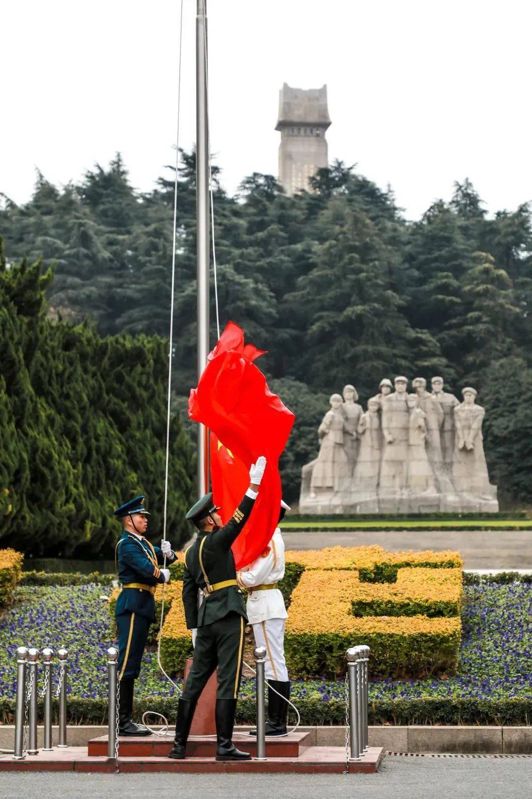 雨花台_国旗护卫队_五星红旗