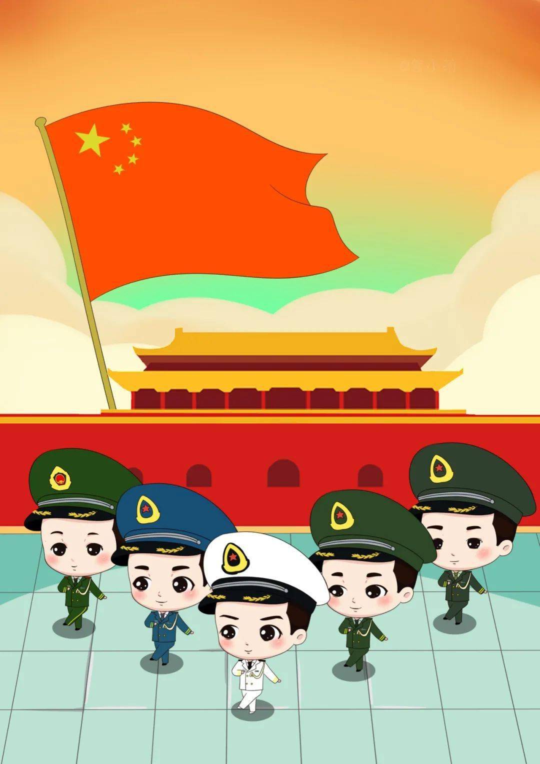开训第一天,送你一整年的军旅壁纸!_曾小萌_漫画_信息