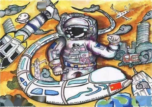 若伊|牛！安徽两小学生画作上太空
