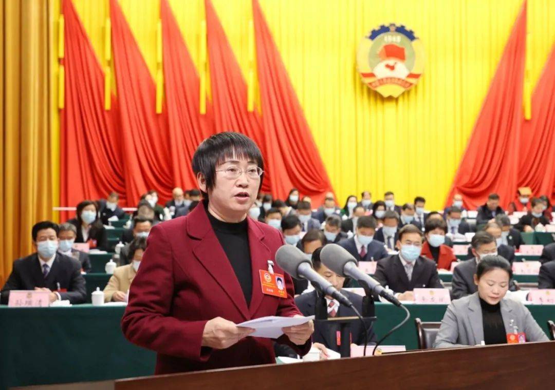 洪再林受政协黄冈市第五届委员会常务委员会委托向大会作工作报告.