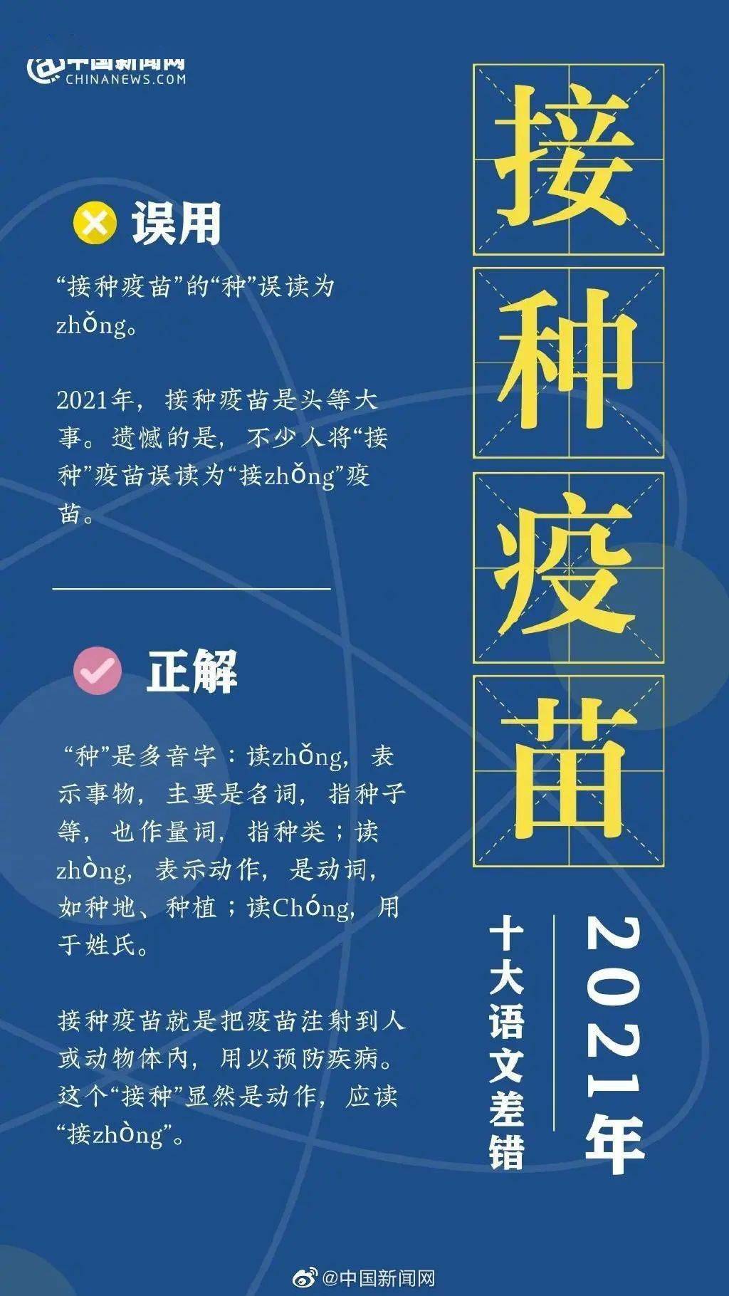 疫苗|2021年十大语文差错发布！