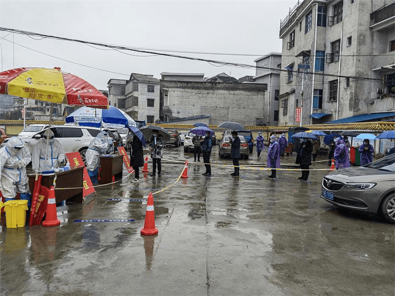 洞口县水东镇开展全员新冠病毒核酸检测实战演练